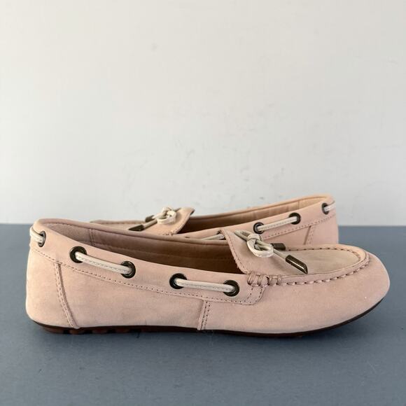 Vionic Honor Virginia Light Pink Slip On Comfort Boat Shoe Moccasin Loafers - Picture 6 of 10